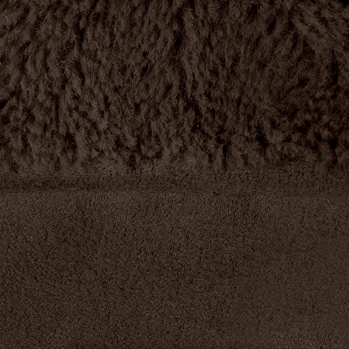 Furhaven Orthopedic Dog Bed for Large Dogs w/ Removable Bolsters & Washable Cover, For Dogs Up to 125 lbs - Plush & Suede Sofa - Espresso, Jumbo Plus/XXL-Mewly Pet