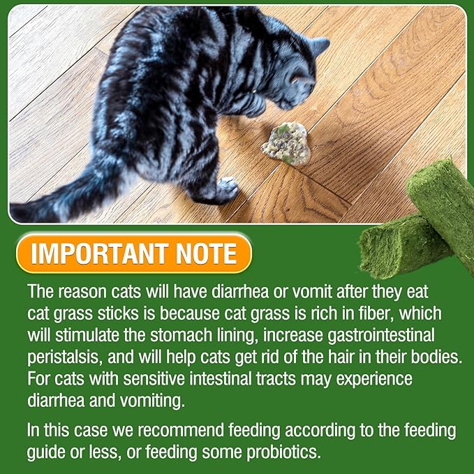 30g Cat Grass Sticks, Delicious Cat Grass Teething Stick Edible Cats Chew Toy Cat Treats Snack for Teeth Cleaning and Hairball Removal-Mewly Pet