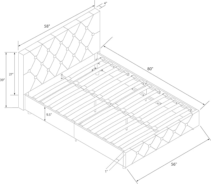 DHP Dakota Bed, Full, White
