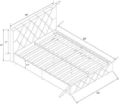 DHP Dakota Bed, Full, White