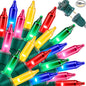LAMPHOME Super-Bright Extendable Multi Christmas Lights Decoration 150Lights 31.9ft UL Certified Mini Bulb String Lights Set for Outdoor Christmas Tree Garden Holiday Party Patio Wedding Garland Decor