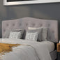 Flash Furniture Cambridge Tufted Upholstered Queen Size Headboard in Light Gray Fabric