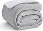 Bedsure GentleSoft Sherpa Fleece Throw Blanket Twin Size for Couch - Thick and Warm Throw for Women and Men, Soft Fuzzy Plush Twin Blanket for Winter, Light Grey, 60x80 Inches