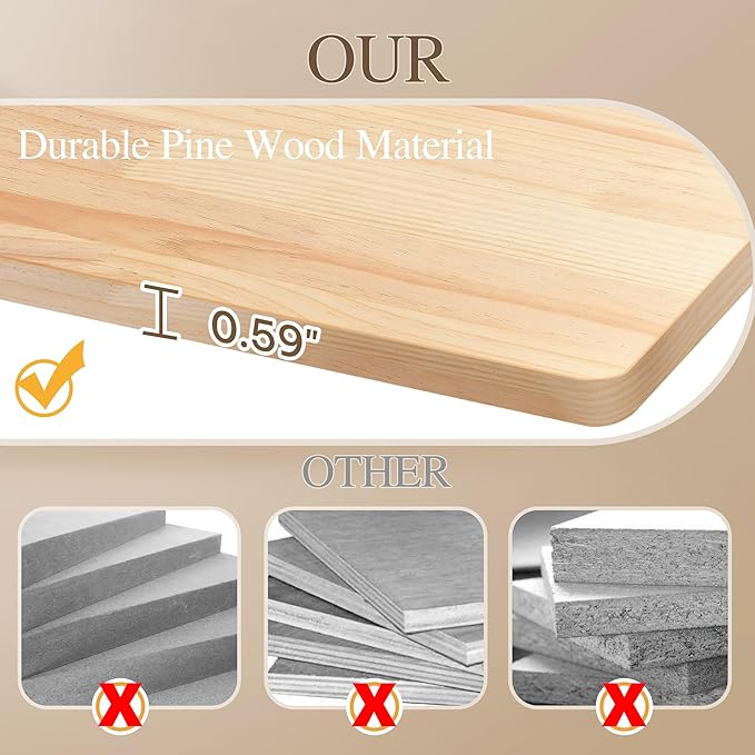 Cat Wall Shelves, Cat Wall Furniture Pine Wooden Feline Shelf, 16 Piece Shelves and Perches with Bowl, Warmer Mat, Condos, House, Steps and Cat Scratcher-Mewly Pet