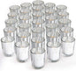 LETINE Silver Votive Candle Holders Set of 36 - Speckled Mercury Silver Glass Candle Holder Bulk - Ideal for Halloween & Thanksgiving Decorations Indoor，Wedding Centerpieces，Home Decor