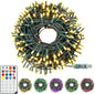 Christmas String Lights 150 LED, APP adjusts brightness change speed, with remote adjustable RGB decorative lights, used for decorations Christmas Trees, Patios, Weddings, Parties，holiday decorations