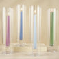 Hurricane Candle Holder Thickened Ribbed Cylinder Covers Taper Candle Sticks Holder Glass Tall Candlesticks Holders Centerpiece for Wedding Dining Table, 4 Pcs