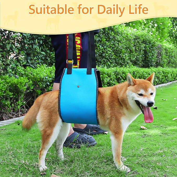 Dog Lift Harness Dog Sling for Large Dogs, Portable Dog Carrier Sling for Back Legs, Ajustable Hip Support Harness for Weak Rear Leg, Assist Senior Disabled Joint Injuried and After ACL-Mewly Pet