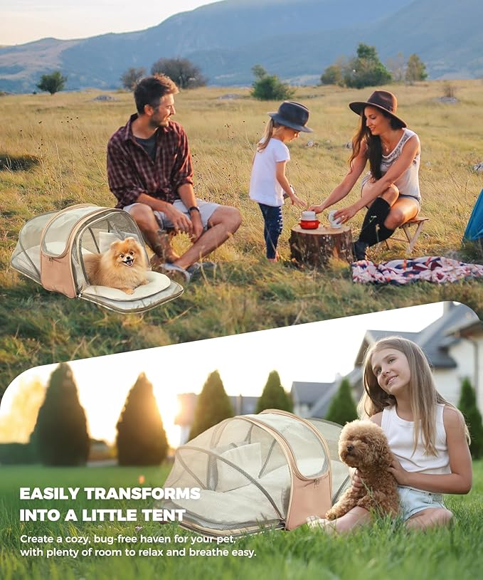 Expandable Pet Carrier Backpack, Cat Carrier Backpacks with Breathable Mesh for Cats Small Dogs Puppies Up to 25 Lbs Airline Approved Waterproof Travel Carrier with Safety Buckle for Hiking & Flights-Mewly Pet