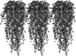 RECUTMS Artificial Hanging Plants Fake Hanging Plant Faux Hanging Plants UV Resistant Plastic Plants for Indoor Outdoor Room Wall Wedding Patio Porch Decor(Black White)