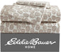 Eddie Bauer - Full Sheets, Cotton Flannel Bedding Set, Brushed For Extra Softness, Cozy Home Decor (Little Creek Pine Cone Beige, Full)