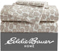 Eddie Bauer - Queen Sheets, Cotton Flannel Bedding Set, Brushed For Extra Softness, Cozy Home Decor (Little Creek Pine Cone Beige, Queen)