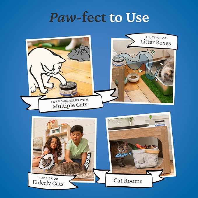 Fresh Wave Odor Removing Litter Box Gel, 7 oz. | Safer Pet Odor Eliminator for Home and Litter Box Area-Mewly Pet