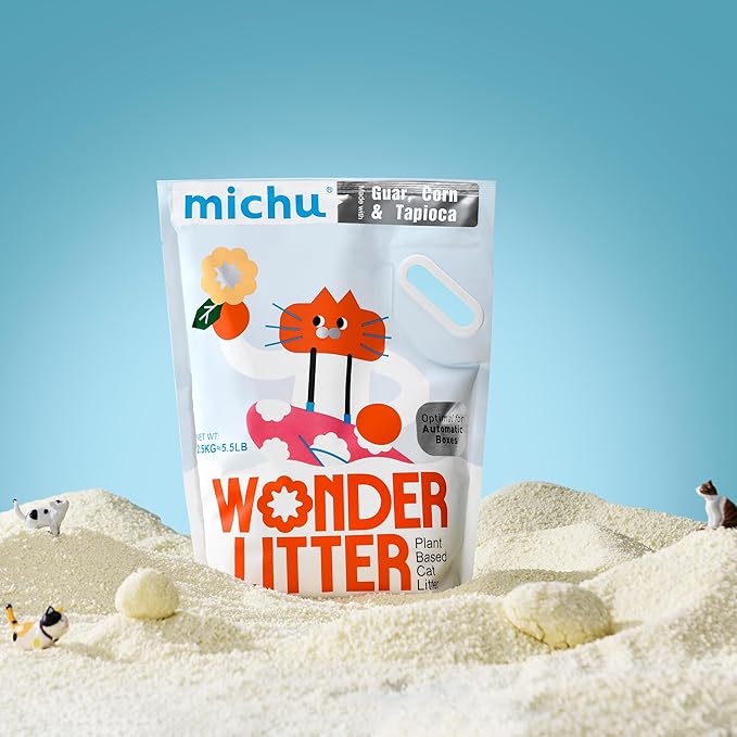 Tofu Cat Litter Natural Clumping Tofu Cat Litter 5.5lb/88oz 5 Scents (Ocean Fresh + Wonder Litter, 2 Pack)-Mewly Pet
