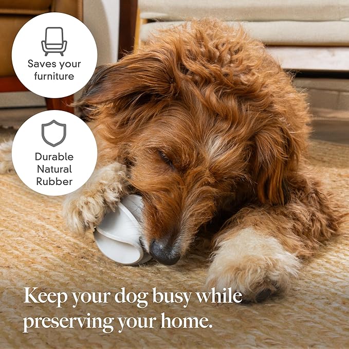 LAY LO Treat Dispensing Dog Toy – Natural Rubber Topple Toy for Chewing, Enrichment & Mental Stimulation | Dog Treat Dispenser Puzzle | Dishwasher Safe | Includes Live Trainer Support-Mewly Pet