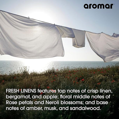 AROMAR Premium Fragrance Oil - Essential Oil for Diffusers & Home Aromatherapy - Fresh Linens 8oz