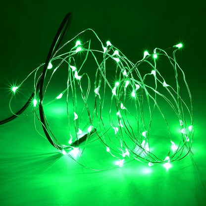 Karlling USB Plug in LED Fairy Lights,5 Packs of 50 LED Bulbs 16 Ft Silver Wire Waterproof Starry String Lights for Bedroom Patio Garden Party Wedding Commercial Lighting (Green)