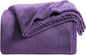 KMUSET Super Soft Throw Blanket Premium Silky Flannel Fleece Throw Size Purple Microfiber Lightweight Blanket All Season Use