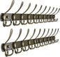 Dseap Coat Rack Wall Mount - 38” Long 10-Tri-Hooks Heavy Duty Coat Hanger Rail Wall Hooks for Hanging Coats Hats Clothing Clothes Purse Mudroom Entryway, Bronze, Pack of 2