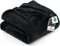 Utopia Bedding Fleece Blanket Queen Size Black 300GSM Luxury Anti-Static Fuzzy Soft Microfiber Bed Blanket (90x90 Inch)