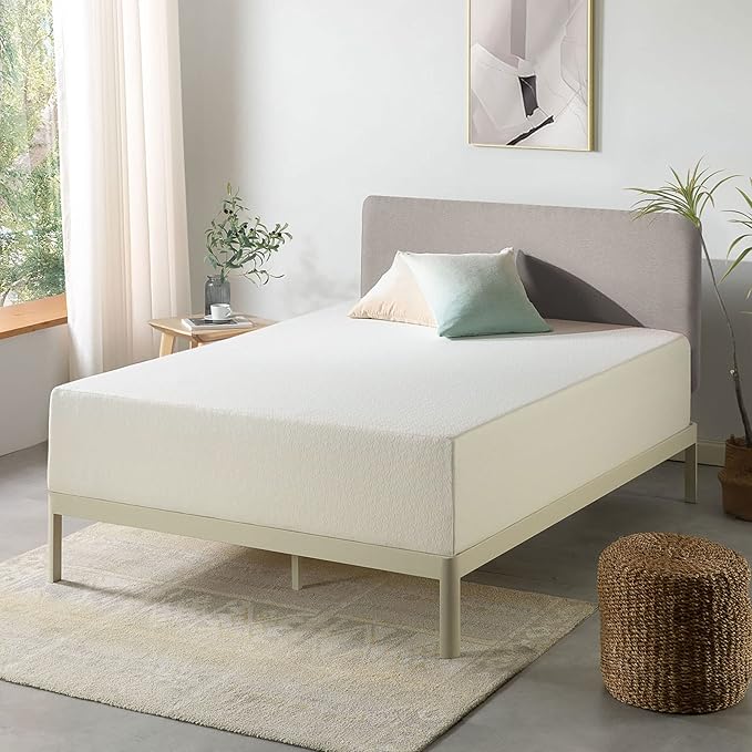 Best Price Mattress 14" Signature Green Tea Memory Foam Mattress, Full, White