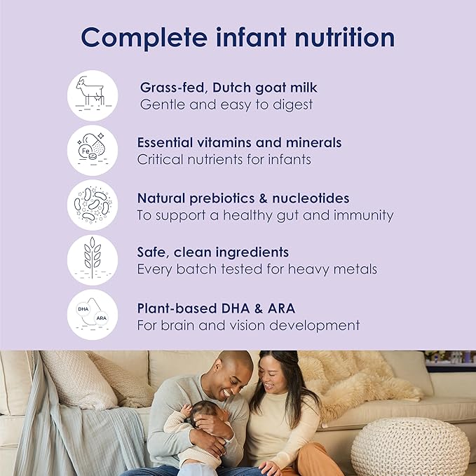 Kabrita Goat Milk Infant Formula - Easy to Digest Baby Formula 0-12 Months - Contains Prebiotics, Iron, DHA, Non-GMO - Gentle on Sensitive Tummies - Formula Supporting Gut Health & Sleep - 28Oz-Mewly Pet