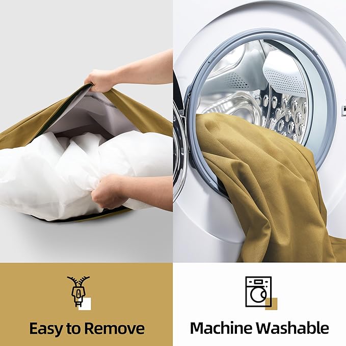 Sytopia 36-Inch Canvas Outdoor Dog Bed, Waterproof & Washable with Removable Cover, Ideal for Medium & Large Dogs, Chew-Proof Great for Indoor, Outdoor, Crate, or Patio Use (Yellow)-Mewly Pet