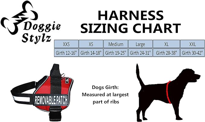 Doggie Stylz Blind Dog Harness No Pull No Escape Dog Vest for Blind Dogs Adjustable Vest with Handle Blind Dog Accessories and Patches for Training and Mobility-Mewly Pet