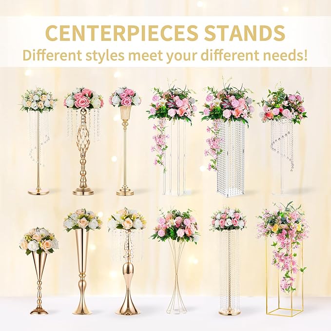 NUPTIO Flower Wedding Centrepieces for Tables - 10 Pcs 9.5in Diameter Lilac & White Artificial Flowers Rose Ball for Centerpieces Table - Fake Rose Arrangements for Weddings Birthday Party Decor
