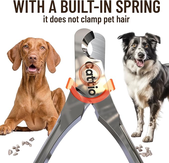 Dog Nail Clippers - All Steel Material, Built-in Spring,Heavy Duty Dog Nail Trimmer Full Metal Razor Sharp Professional for All Dogs Cats with Thick Toena,Dog Nail Trimmers-Mewly Pet