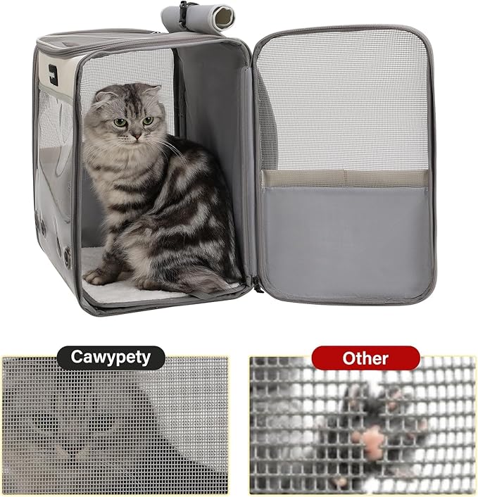 Cat Carrier Backpack,Cat Carrier with Window Blind，Cat Backpack for Small Cats Dogs, Safety Straps, Collapsible, Breathability,Designed for Travel, Hiking, Outdoor,Car-Mewly Pet