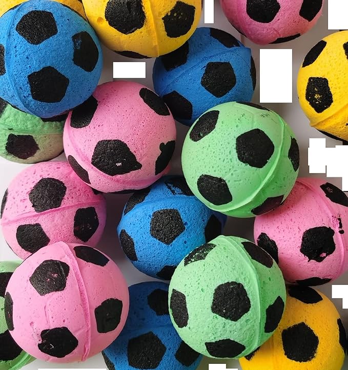 YnFag Foam Soccer Balls Cat Toys for Indoor Cats Cat Balls (Football 12)-Mewly Pet