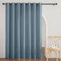 RYB HOME Linen Blended Semi Sheer Curtains - Semi Transparent Privacy Lightweight Elegant Decorative Country Rustic Panels for Dining Room Hallway, W 60 x L 90 inches, Stone Blue, 1 Panel