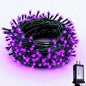 RPGT Christmas Light 1000 LEDs 336ft Green Cable Wire Fairy String Tree Twinkle Lights IP44 Waterproof 12 Modes for Christmas Party, Halloween, Outdoor, Garden, Wedding, Home Decoration (Purple)