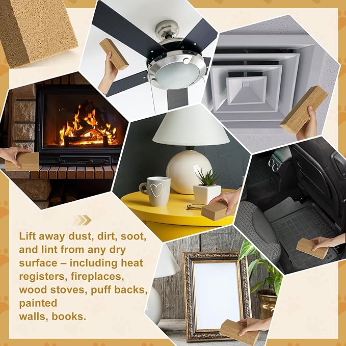 1 Pack Pet Hair Remover Sponge Cat and Dog Hair Sponge Rubber Pet Fur Lifter Removal Tool, Remove from Furniture, Carpet, Bedding, Clothing, 6.26 x 3.28 x 1.89 Inch-Mewly Pet