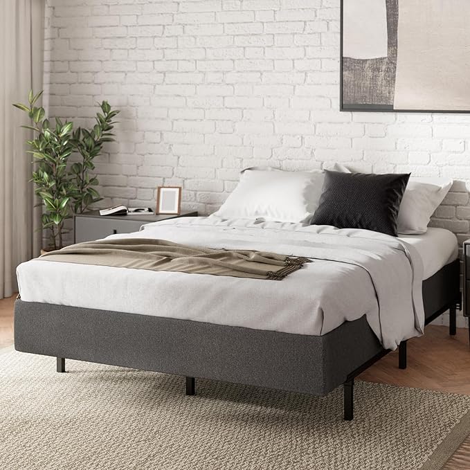 ZINUS 9 Inch Queen WonderBox(TM) Smart Box Spring, Quick Assembly Mattress Foundation, Durable Metal Frame, Grey