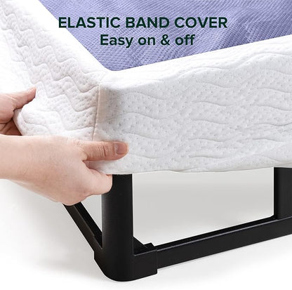 ZINUS 7 Inch Queen Metal Smart Box Spring with Quick Assembly, Mattress Foundation, Strong Metal Frame, Easy Assembly