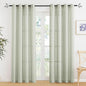 RYB HOME Sage Green Semi Sheer Curtains 84 inches Long, Grommet Easy Sliding Light Filtering Half Privacy Window Curtains & Drapes for Bedroom Living Room Farmhouse, W 52 x L 84 inches, 2 Pcs