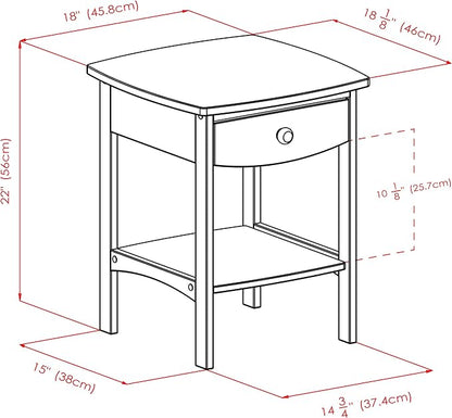 Winsome Wood Claire Accent Table, White