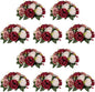 NUPTIO Artificial Flower Centrepieces for Tables - 10 Pcs Burgundy & Dusty Rose & Creamy White Fake Flowers Roses Balls 9.5in Diam - Silk Faux Rose Arrangement for Wedding Party Table Decor