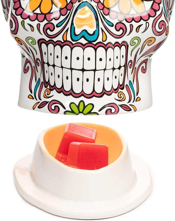 Scentsationals Wax Melt Warmer for Scented Wax Melts - Day of The Dead Collection Vistoso - Candle Melter for Fragrance Cubes and Tarts
