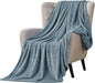 Walensee Fleece Blanket Plush Throw Fuzzy Lightweight (King Size 108x90 Washed Blue/Slate Blue/Grey Blue) Super Soft Microfiber Flannel Blankets for Couch, Bed, Sofa Warm and Cozy for All Seasons