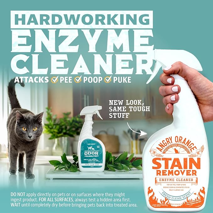 ANGRY ORANGE Cat Urine Odor Eliminator & Stain Remover, Pet-Friendly Deodorizer-Mewly Pet