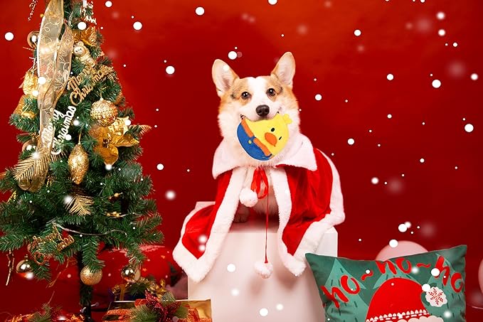 Rechargeable Interactive Moving Dog Toys, Automatic Crazy Jumping Duck for Boredom, Attractive Squeaky Plush Duck Covers A Talking Bouncing Ball with Recording Playback, Puppy Toys to Keep Them Busy-Mewly Pet