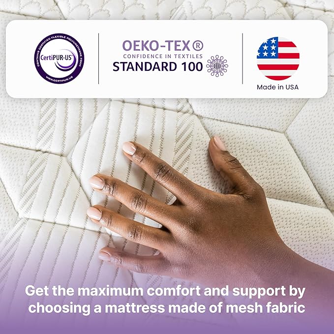 NapQueen Queen Mattress, 10 Inch Victoria Hybrid Cooling Gel Infused Pocket Spring and Memory Foam Mattress, Queen Size Mattress Bed in a Box, CertiPUR-US Certified, Fiberglass-Free Mattress
