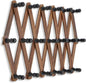 WGFKVAS Expandable Coat Rack, Accordion Wall Hangers, 19 Hooks Wooden Hat Rack Wall Mounted, Hat Hooks for Keys, Coffee Mug, Coats