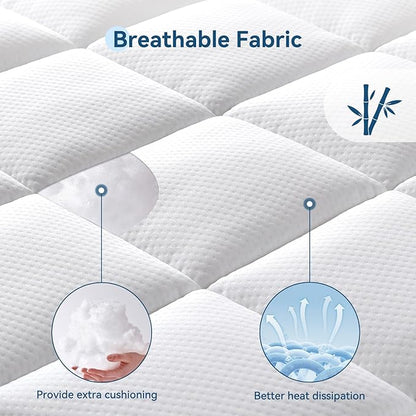 ONENICE 8 Inch Twin XL Size Mattress in a Box, Cooling Gel Memory Foam Plus Removable Pillowtop Mattress, Ergonomically Designed, CertiPUR-US Certified, Fiberglass-Free, Pressure Relief