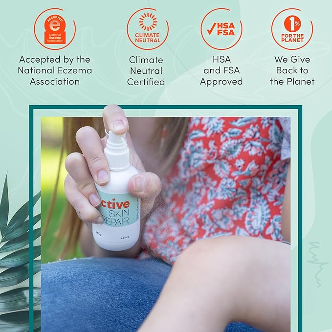 Active Skin Repair First Aid Healing Skin Spray - Natural & Non-Toxic with Hypochlorus Acid for Minor Cuts, Wounds, Scrapes, Rashes, Sunburns, & More, 3 oz-Mewly Pet