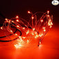 Karlling USB Plug in LED Fairy Lights,2 Packs of 50 LED Bulbs 16 Ft Silver Wire Waterproof Starry String Lights for Bedroom Patio Garden Party Wedding Commercial Lighting (Red)