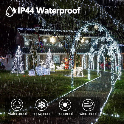 Connectable 300LED 99Ft 13Modes Christmas String Lights Indoor Outdoor | Extendable Green Wire Cool White Christmas Tree Lights with Timer | Twinkle Fairy Light Plug in for Xmas Tree(Cool White)